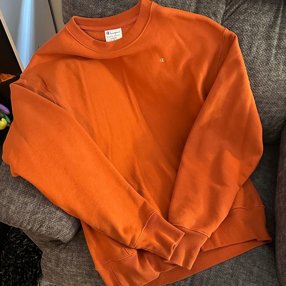 Champion women’s Vibrant Orange Crewneck Sweater